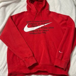 red nike pullover hoodie